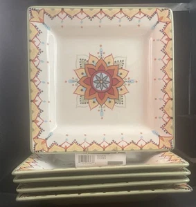 5 Catalina Vida by Eva Mendes for Espana Square Earthenware 11" Dinner Plates - Picture 1 of 3