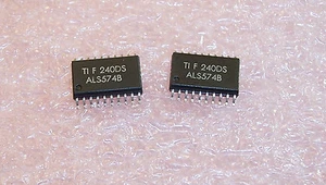 QTY (50) SN74ALS574BDW TI SOIC-20 PACKAGE FLIP/FLOP ALS574B NOS   - Picture 1 of 1