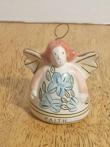 Russ Berrie Messengers of Light Angel Bell Christmas Ornament Faith 3" - Picture 1 of 11