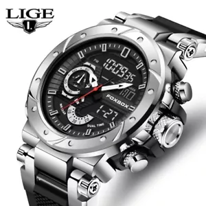 Military Waterproof Digital Sport Men Watch Quartz Date LED Backlight Wristwatch - Picture 1 of 8