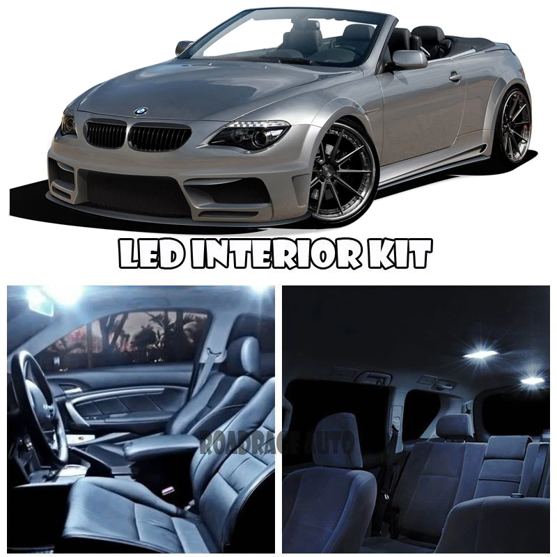 For 03-10 BMW E63 E64 LED Light Interior Xenon Bulb Interior Kit Package 13pcs - Image 1 of 1