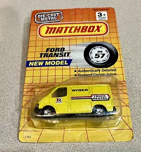 ๐ MATCHBOX SUPERFAST VINTAGE 1990 YELLOW RYDER FORD TRANSIT RENTAL MB57 ๐ - Picture 1 of 4