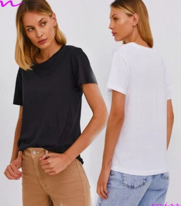 WOMENS Pure Cotton SHORT Sleeve T-Shirt Top, 100% Cotton,Choose Colour SUMMER T - Picture 1 of 20