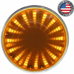 Luces de túnel auxiliares LED ámbar redondas de 2 pulgadas con ilusión 3D - Imagen 1 de 2