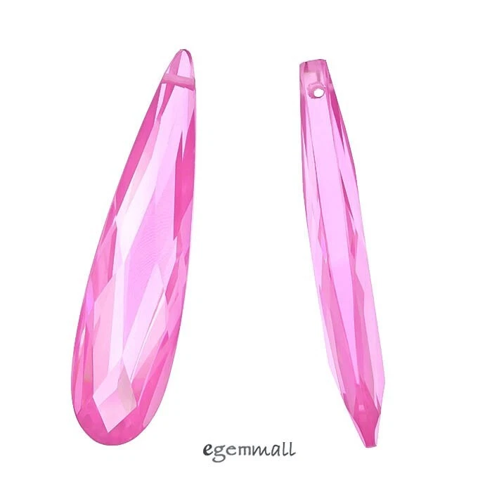 Cuenta colgante briolette lágrima plana facetada circonita cúbica 9 x 36 mm (1,4") Foto 1 de 1