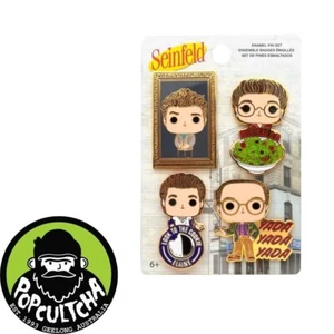 Seinfeld - Cast & Quotes #2 Pop! Enamel Pin 4-Pack "New" - Picture 1 of 2