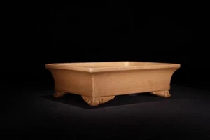 9.96in Chinese Antiqued Refine Zisha Handmade Potted Bonsai Firing Flower Pot - Picture 1 of 6