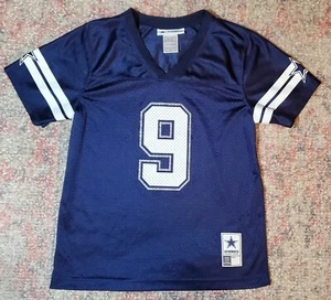 Vtg Dallas Cowboys Authentic Apparel Tony Romo #9 Women's S Blue Sparkle Jersey - Picture 1 of 14
