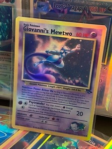 Giovanni Mewtwo Goddess Story Girl Anime Waifu Holofoil Card