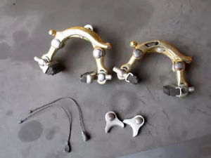 1970's Vintage Mafac Competition Centrepull Brake Calipers - Gold - France !! - Picture 1 of 8