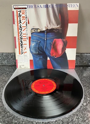LP VINYL BRUCE SPRINGSTEEN ALBUM BORN IN THE USA 28AP 2850 JAPAN 1ST PRESS EX/EX - Image 1 of 4