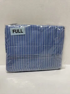 Ralph Lauren blau gefüttert AST RL paki VOLL flaches Laken 450 Fäden Baumwollsatin NEU - Bild 1 von 2
