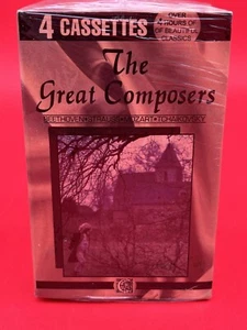 1980's The Great Composers 4 Volume Cassette Box Set Classical Music Madacy - Picture 1 of 5