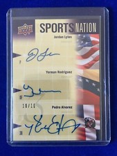 2011 Upper Deck World of Sports Triple Autograph Lyles/Rodriguez/Alvarez #ed/10