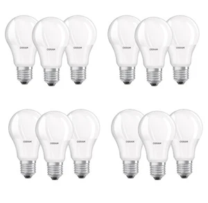 12x Osram LED BASE Classic Birne E27 8,5W = 60W warmweiß matt EEK:F (Spekt A-G) - Bild 1 von 3