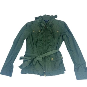 White House Black Market Army Green Zip Up Jacket Size XS Casual - Picture 1 of 10