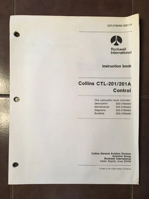 Manual de servicio de controles Rockwell Collins CTL-201 y CTL-201A Foto 1 de 4