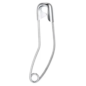 100 Pack Curved Safety Pins 1.5 inch Size 2 for Quilting Sewing,Basting Pins - Picture 1 of 3