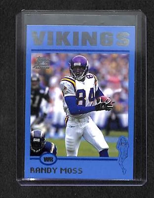 2004 Topps Football Signature Edition Blue Border #84 Randy Moss No 28 of 50 - Image 1 of 2