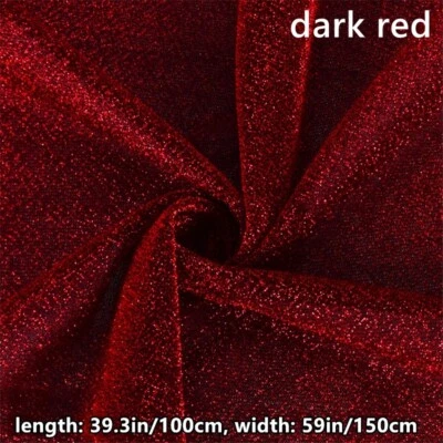 Stretch Glitter Fabric Cloth Costume Formal Dress Sewing Craft DIY 100x150cm - Image 1 of 4