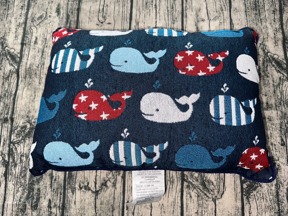 Patriotic Whales Pillow 13in x 18in by Natco - Image 1 of 2