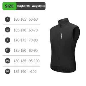 WOSAWE Windproof Cycling Vest Gilet Reflective Bike Waistcoat Sleeveless Jacket - Picture 1 of 27
