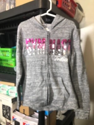 Chaqueta Justice con cremallera en gris para niñas talla 6/7 Foto 1 de 3