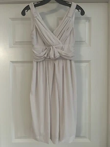 Evan Picone Wrapped Gathered Sleeveless Dress Women’s Petite Size 2 Light Beige - Picture 1 of 8