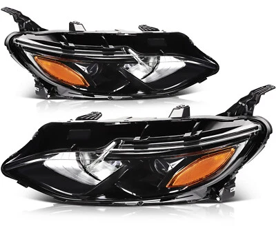For 2019-2022 Chevrolet Malibu Black Left+Right Pair Projector Headlights Assy Foto 1 de 4