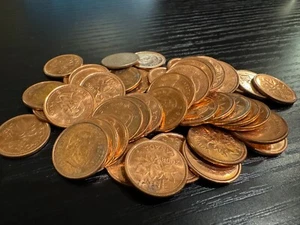 2008 ZIRKULIERT KANADA KLEINER CENT VOLLE ROLLE 50 MÜNZEN - Bild 1 von 1