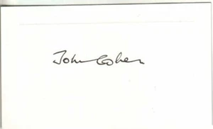 Tarjeta autografiada de John Cohen famoso psicólogo/educador británico  - Imagen 1 de 1