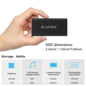 KOOTION Disco rigido SSD esterno 120 GB SSD tipo C/tipo A unità flash a stato solido - Foto 1 di 9