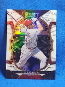 JUAN GONZALEZ 2023 SELECT BASEBALL #30 WHITE PRIZM SP 70/149 🔥 TEXAS