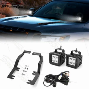 3'' 24W Cube Pods Hood Mount Wire Combo Kit For 2016-2017 2018 2019 Nissan Titan - Picture 1 of 7