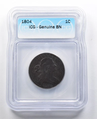 BN 1804 Draped Bust Large Cent ICG *2084 Cover