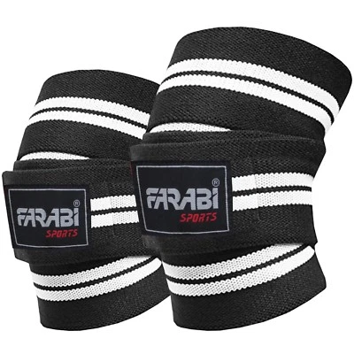 Farabi  Weight Lifting Knee Wraps Protection Power Weight lifting Wraps Bandage  - Image 1 of 2
