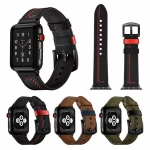 Correa de cuero retro para Apple Watch 10 9 8 7 6 SE Ultra 2 41/42/45/46/49 mm - Imagen 1 de 24