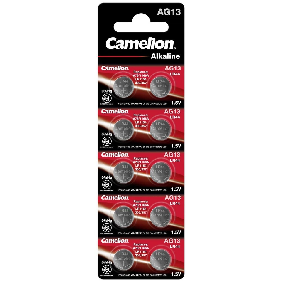Camelion Alkaline AG13 1.5V Knopfzellen - 10er-Pack