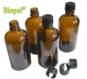 10 x 100ml Braunglasflasche Flaschen Tropfflasche Tropfeinsatz Medizin DIN 18 - Bild 1 von 1