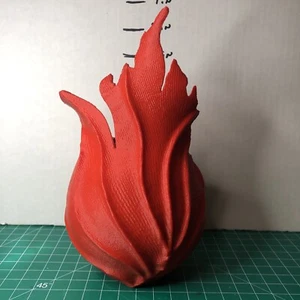 Flame Swirl Vase, 3d printed Flower Vase, Orange - Picture 1 of 6