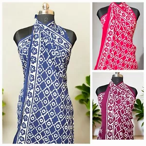 Sarongs Hand Block Print Cotton Women's Sarong Set of 3 - Beach Cover Up Pareo - Picture 1 of 2