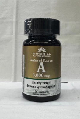 WINDMILL NATURAL SOURCE VITAMIN A 3,000MCG - Image 1 of 3