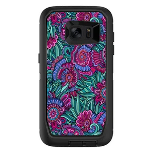 Skins Decals for Otterbox Defender Samsung Galaxy S7 Edge Case / Floral Flowers