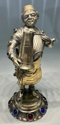 Antigua Figura Alemana 812 Plata Joya Hombre con Jarra Shell Estilo Bruckmann & Sohn Foto 1 de 4