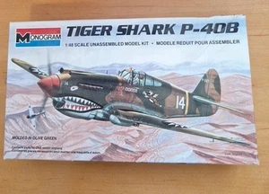 Vintage Monogram Tiger Shark P-40B model airplane kit 1/48 unassembled READ - Picture 1 of 13