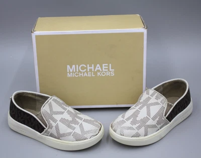 Michael Kors ребенка ясельного возраста Джем Кастро шоколад/ваниль монограмма размер 9 туфли (повреждение) - Изображение 1 из 4