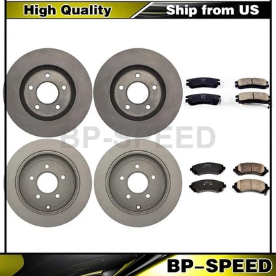 6 pastillas de freno delanteras traseras rotores de freno para Buick Rendezvous 3,6 L 3,4 L 3,5 L Foto 1 de 4