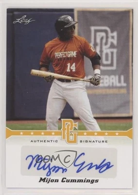 2013 Leaf Perfect Game Showcase Auto Gold /50 Mijon Cummings #A-MC4 Auto - Image 1 of 2