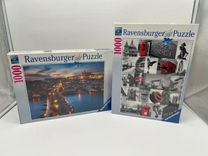 2x Ravensburger Puzzle 1000 Teile – Prag bei Nacht & London Collage – OVP - Bild 1 von 7