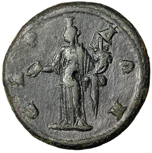 Julia Domna AE24 "Tyche stehend" Lydia Sardes sehr selten - Bild 1 von 5